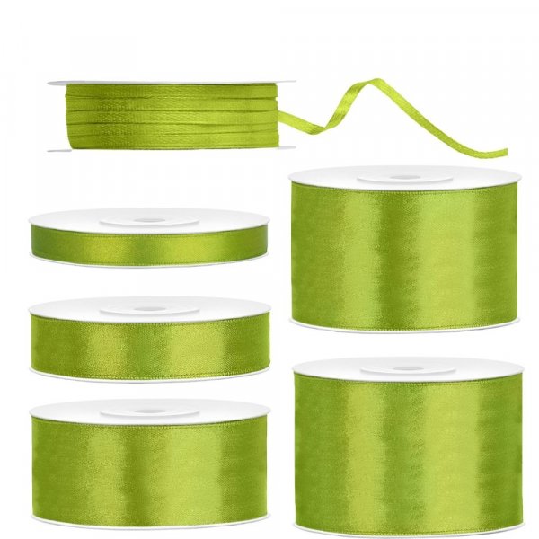 Satinband - �ppelgr�nt - 25 meter