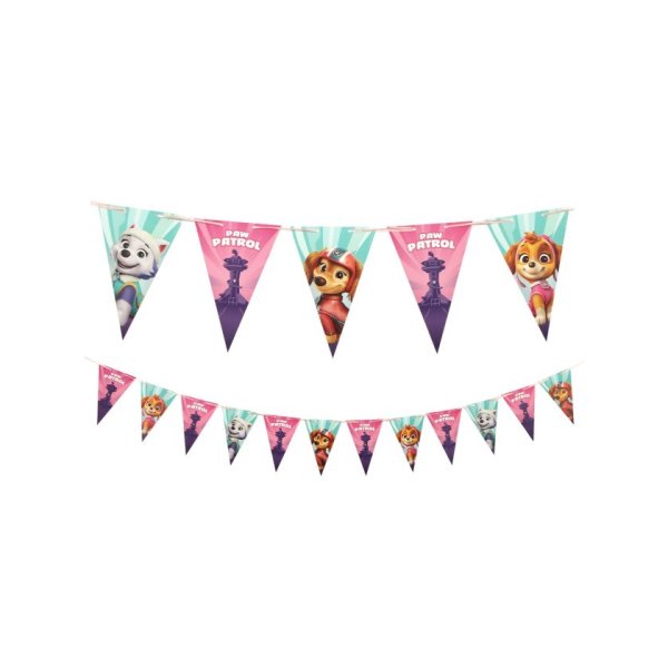 Vimpelgirlang - Paw Patrol - Rosa - 1,9m