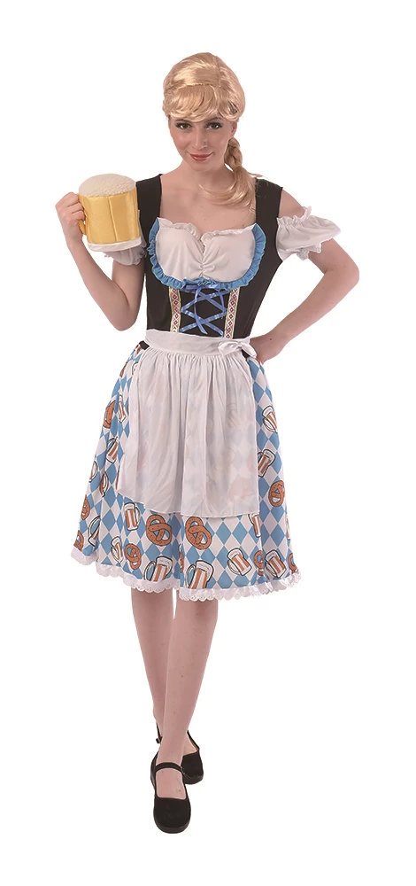 Klänning - Oktoberfest - Blå - S/M - Utklädnad till oktoberfest, Oktoberfest