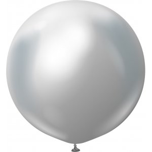 Ballonger enfrgade - Premium 90 cm - Silver Chrome - 2-pack