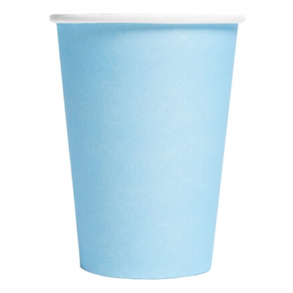 Pappmuggar - Ljusbl� - 8-pack