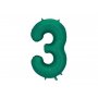 Sifferballong - Bottle Green - 86 cm - Siffra: 3