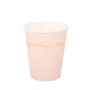 Pappmuggar - Puderrosa med guldkant - 8-pack