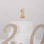 T�rtljus 1 - Guld - 8 cm