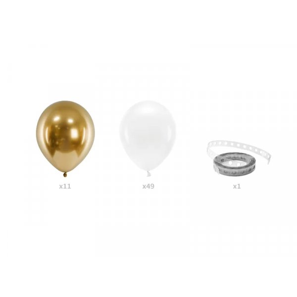 Ballongb�ge 2m, Vit och Guld