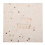 Servetter med happy birthday - Ros�guld - 16-pack