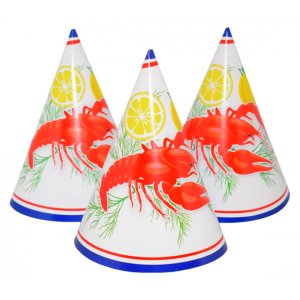 Partyhattar - Krftskiva -  6-pack