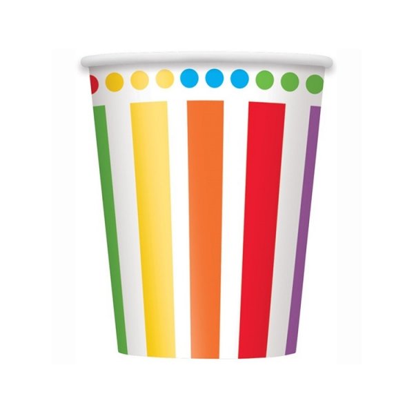 Pappersmuggar F�rgglada 8-pack