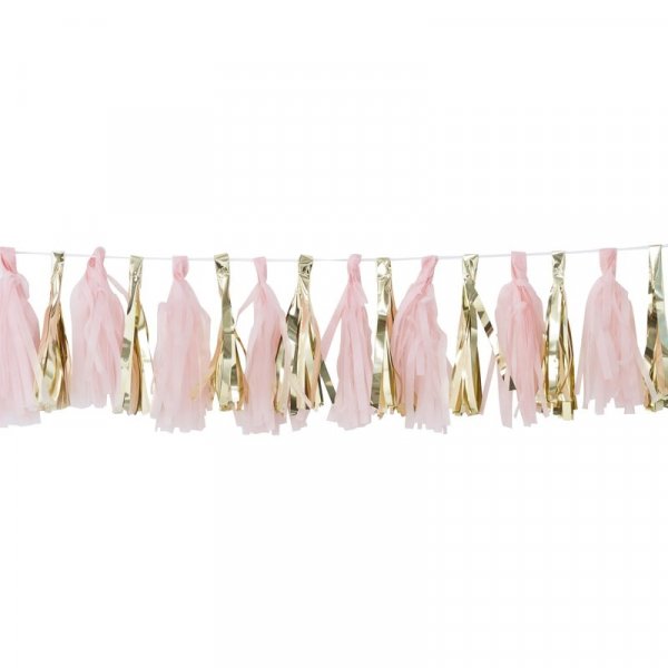 Tasselgirlang - Rosa/Guld Tasselgirlang - Rosa/Guld