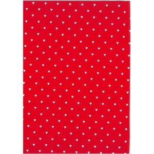 Julklappspapper - Rött med vita hjärtan - 70 cm brett, 10m långt Julklappspapper - Rött med vita hjärtan - 70 cm brett, 10m långt