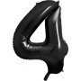 Sifferballong - Svart - 86 cm - Siffra: 4