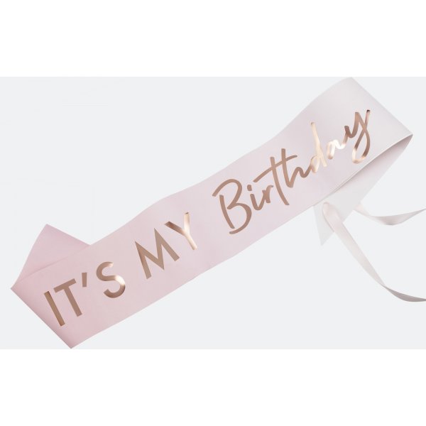 Sash - It\\\'s my birthday - Rosa/roséguld Sash - It\\\'s my birthday - Rosa/roséguld