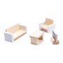 Docksk�p i MDF med LED-belysning 78 cm Vit inklusive 16 m�bler - Byggsats