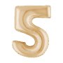 Ballongsiffra - White Gold - 100 cm - Siffra: 5