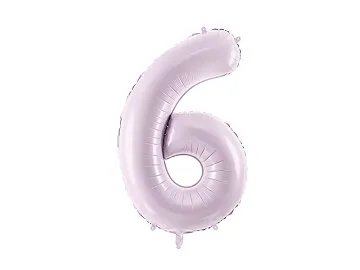 Sifferballong 0-9, pastellf�rgad lila 72cm