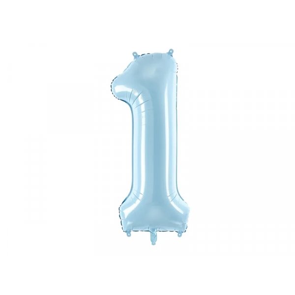 Sifferballong 0-9, pastellbl� 86cm