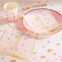 Servetter - 1st Birthday - Rosa/Guld - 20-pack