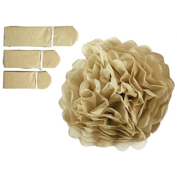 Pom pom - 3-pack - Guld