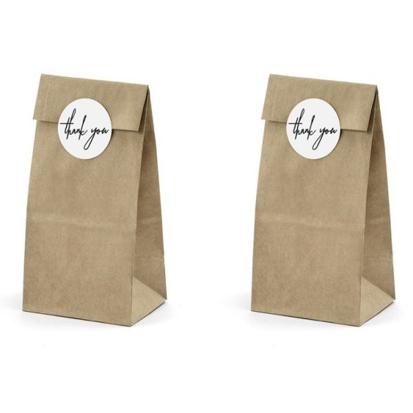 Pappersp�sar Bruna 6-pack med etikett
