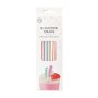 Sugr�r i silikon med hj�rtform & borste - Pastell - 8st