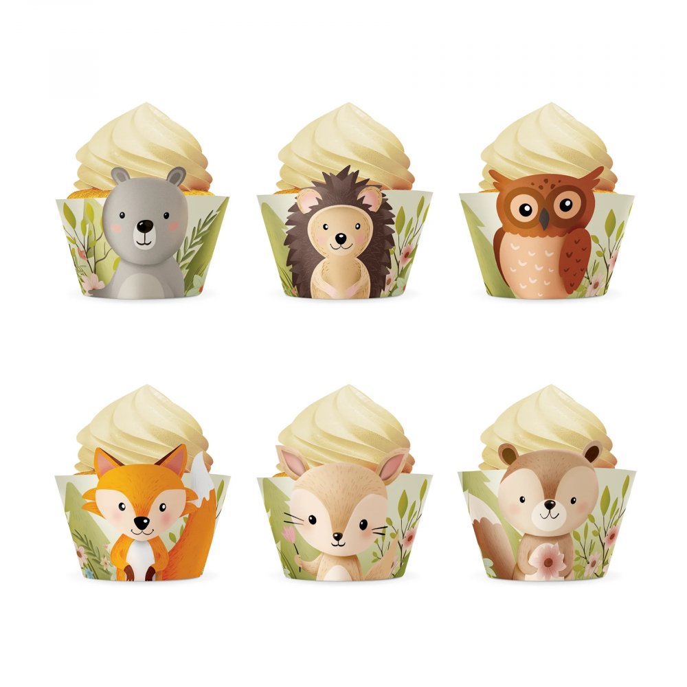 Muffinsformar Skogens Vänner, 6-pack – Fyndhörnan