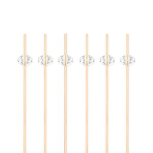 Snackspinnar/Drinkpinnar - Diamant - 12 cm - 25 st