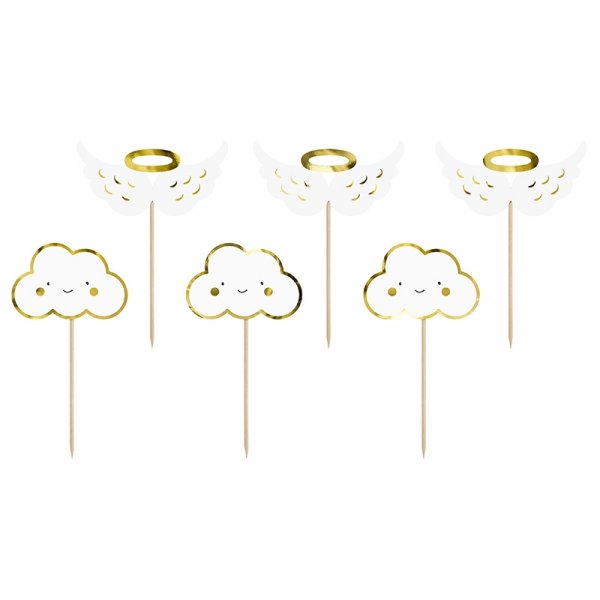 Cake picks - Moln & vingar - 6-pack