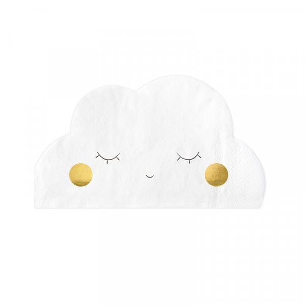 Servetter - Moln - Guld - 20-pack Servetter - Moln - Guld - 20-pack