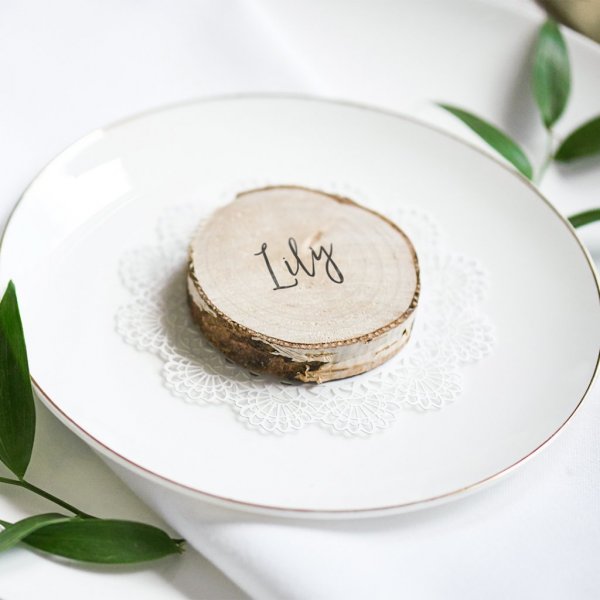 Placeringskort - Cirklar - Trä - 6-pack Placeringskort - Cirklar - Trä - 6-pack