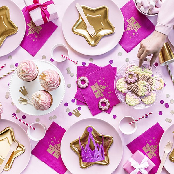 Servetter - Princess Party - Hot Pink - 20-pack Servetter - Princess Party - Hot Pink - 20-pack