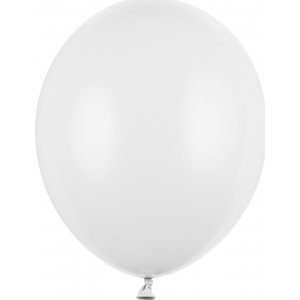 Enfärgade ballonger - Premium 27 cm - Vita - 50-pack