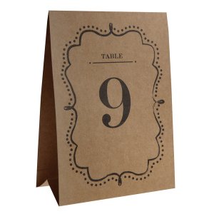 Bordsnumrering - Vintage Kraft - 10 st Bordsnumrering - Vintage Kraft - 10 st