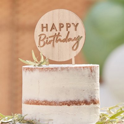 Cake Topper - Trcirkel - Happy Birthday