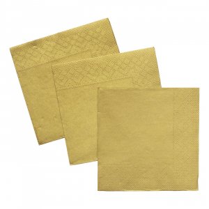 Sm� servetter - Guld - 24x24 cm - 20-pack