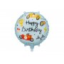 Folieballong rund Happy Birthday - Mix
