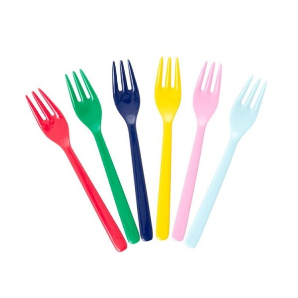Rice Melamingafflar F�rgglada 6-pack