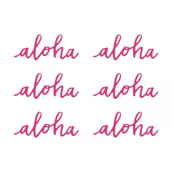 Bordsdekorationer - Aloha - Cerise - 6 st