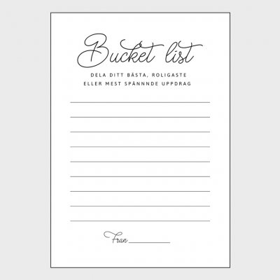 Advice cards - Bucket list - 8-pack