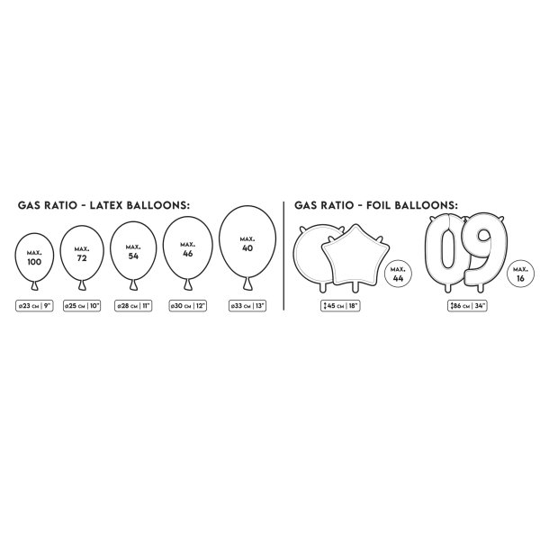 Helium - Helium - XL (90-100 ballonger) Helium - Helium - XL (90-100 ballonger)