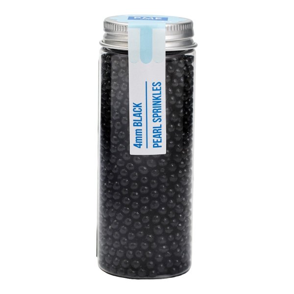 Sockerpärlor - Svart - 4 mm - PME - 74 g Sockerpärlor - Svart - 4 mm - PME - 74 g