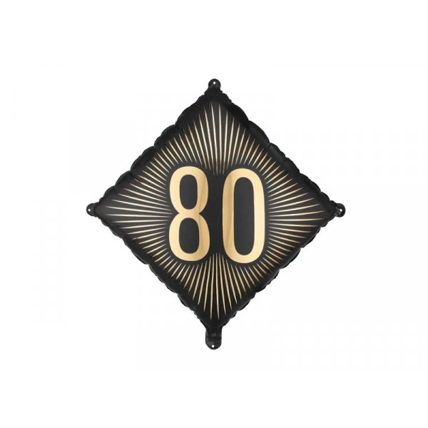 Folieballong - Kvadrat - Svart/Guld - 80 Folieballong - Kvadrat - Svart/Guld - 80