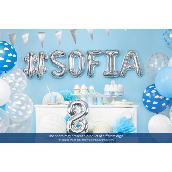 Sifferballong - Silver - 35 cm