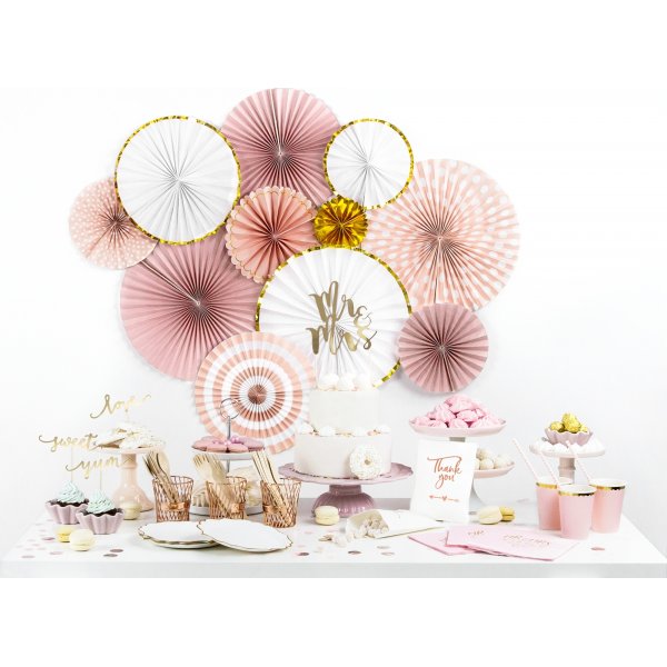 Pappmuggar - Rosa - Guldkant - 6-pack Pappmuggar - Rosa - Guldkant - 6-pack