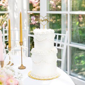 Cake Topper - Mr & Mrs - Hjärta - Guld Cake Topper - Mr & Mrs - Hjärta - Guld