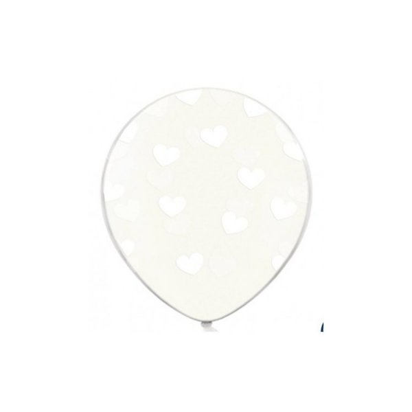 Ballonger med hj�rtan vit