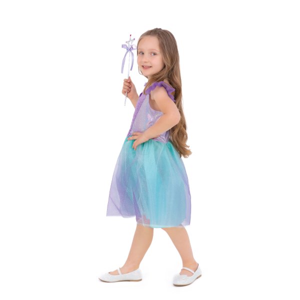 Maskeraddräkt - Prinsessa - Blå/Lila - Strl S Maskeraddräkt - Prinsessa - Blå/Lila - Strl S