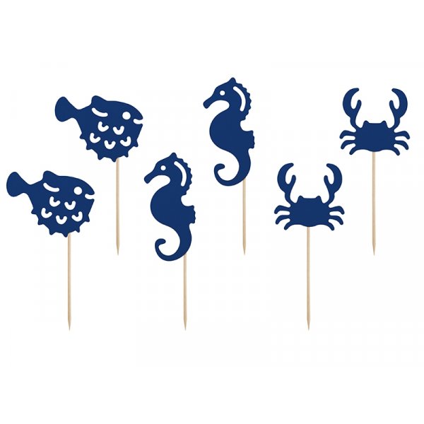 Cake Picks - Ahoy - 6-pack Cake Picks - Ahoy - 6-pack