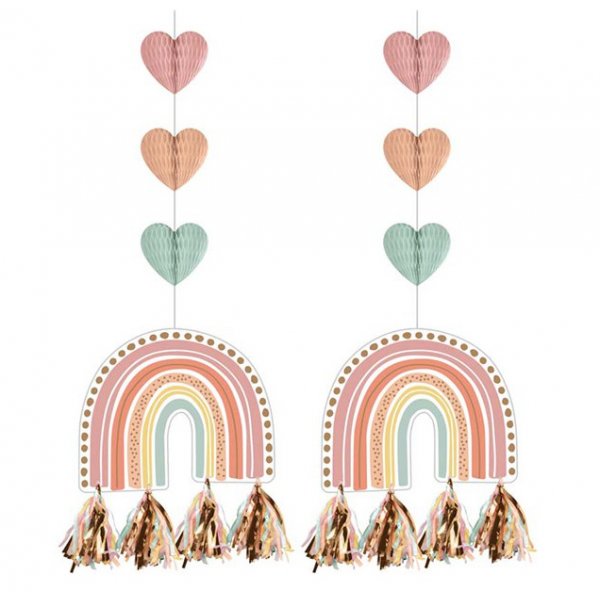 Hngande dekoration - Boho Rainbow