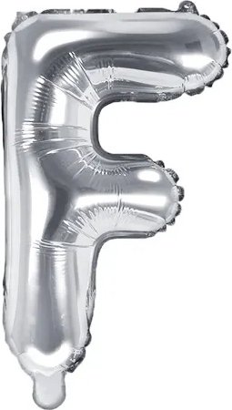 Bokstavsballonger – Silver – 35 cm – Bokstav: F – Bokstavsballonger, Ballonger