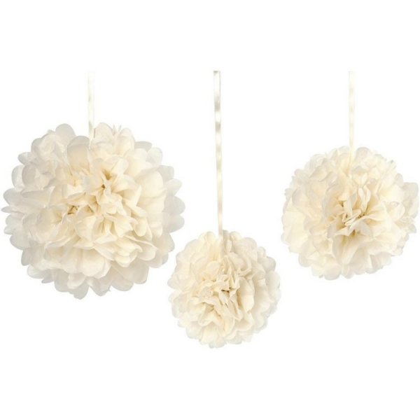 Pom pom 3-pack Kr�mvita